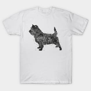 Cairn Terrier dog watercolor black and white T-Shirt